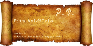 Pits Valéria névjegykártya